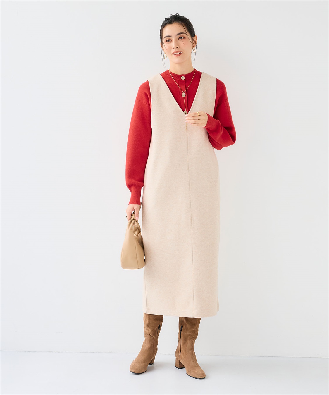 CROSS FUNCTION 《洗える》エブ楽 ウールライクジャンスカ【CF/クロスファンクション】_sub_8