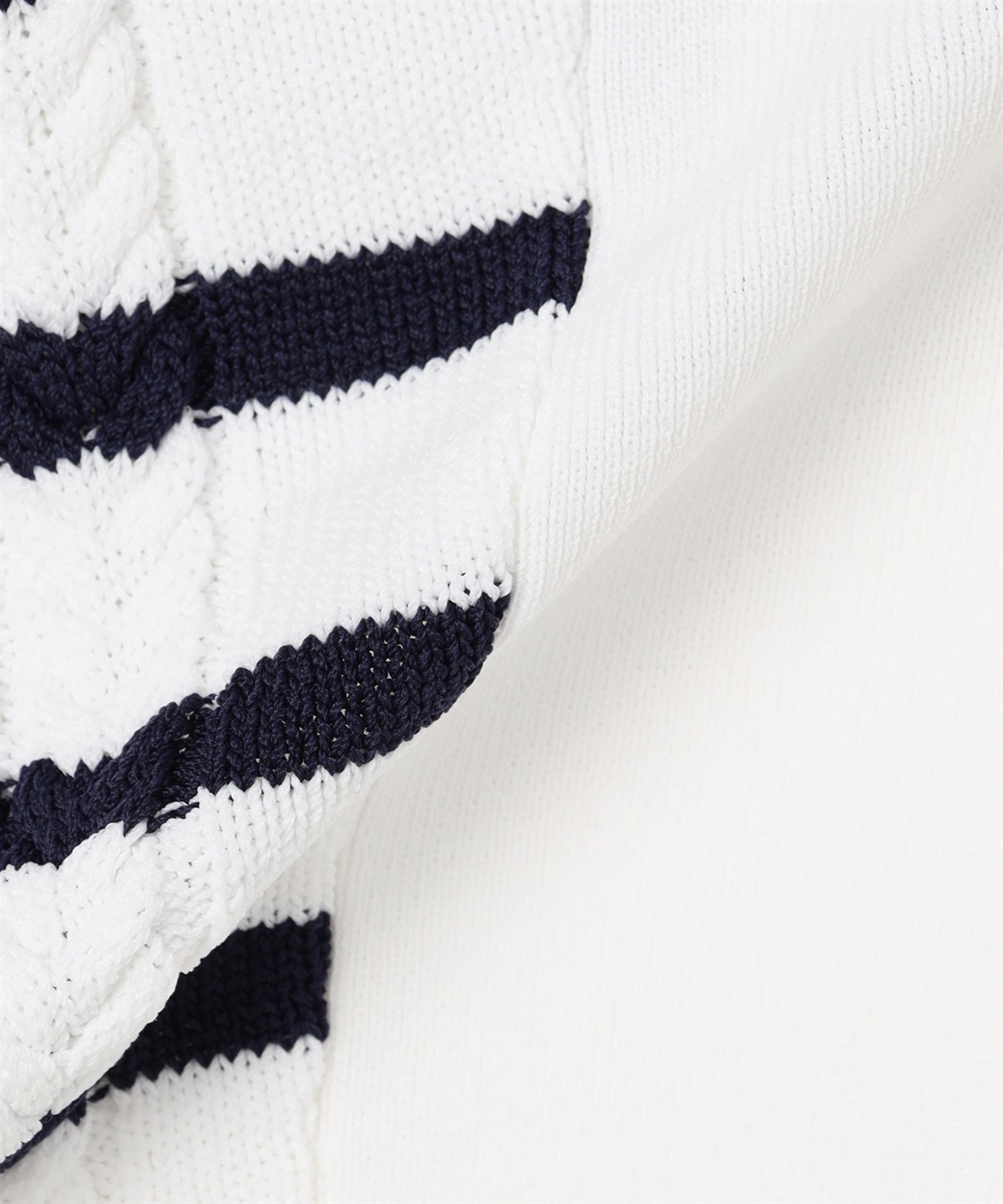 ATSURO TAYAMA ケーブル柄ボーダーニットプルオーバー_sub_5