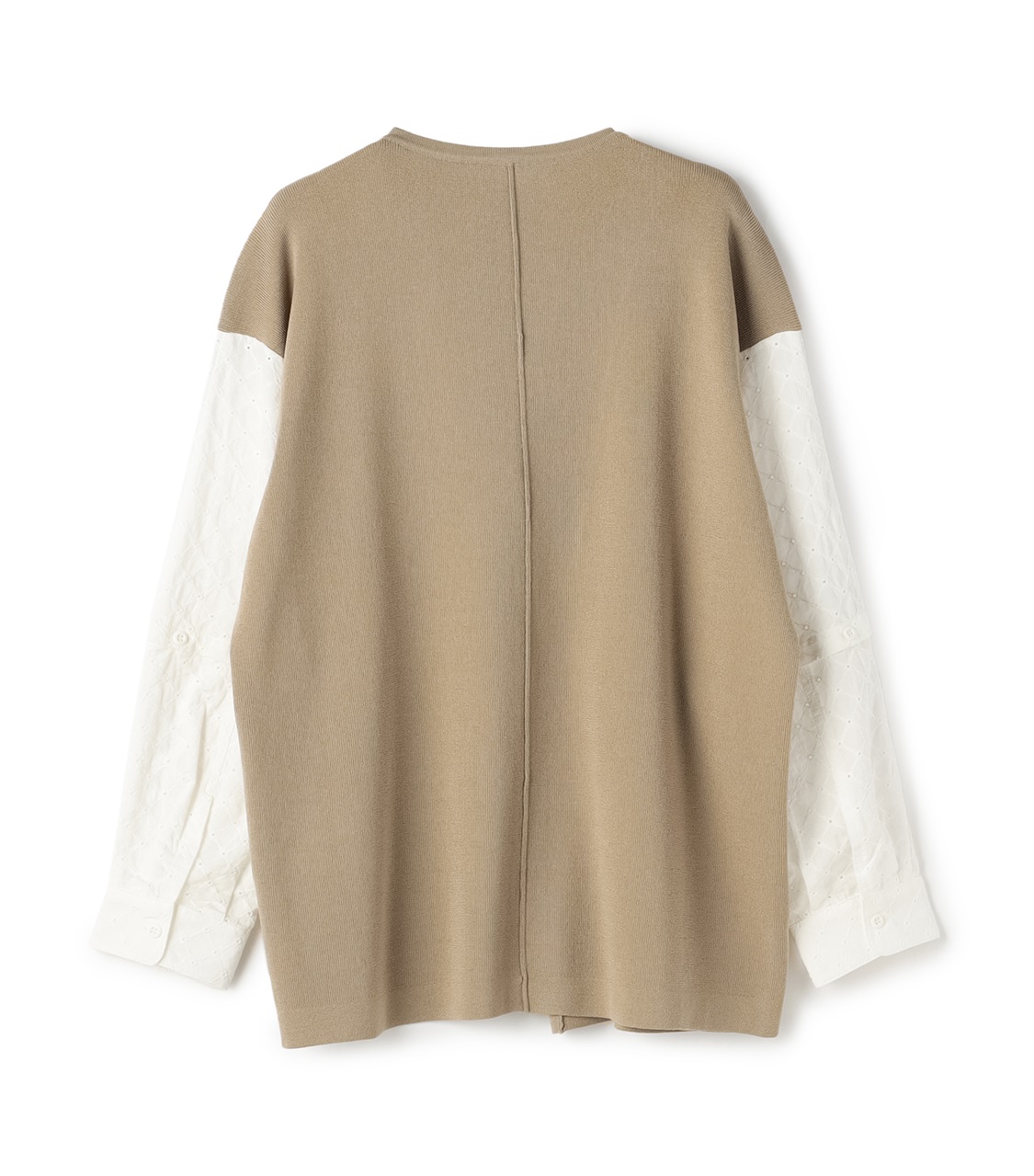 ATSURO TAYAMA レース袖切り替えニットプルオーバー_sub_1