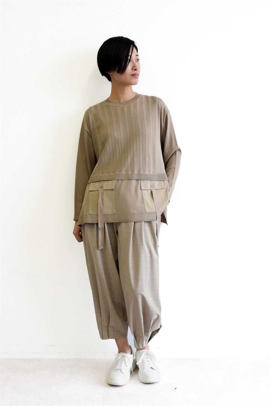 ATSURO TAYAMA ヘリンボーン柄ニットプルオーバー_sub_9