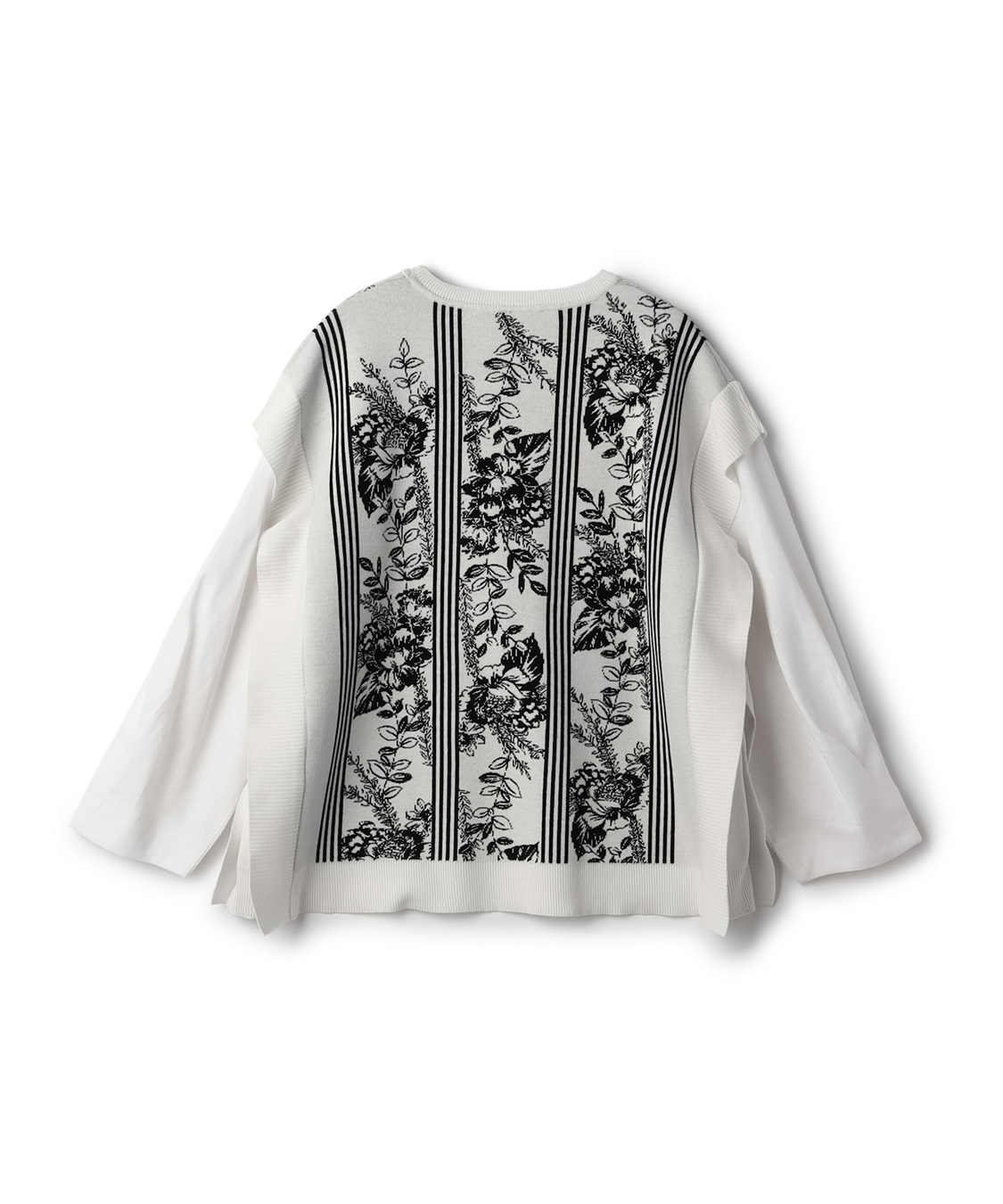 ATSURO TAYAMA フラワー×ストライプニットプルオーバー_sub_1