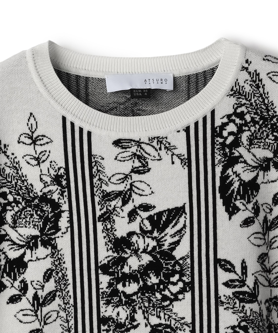 ATSURO TAYAMA フラワー×ストライプニットプルオーバー_sub_2