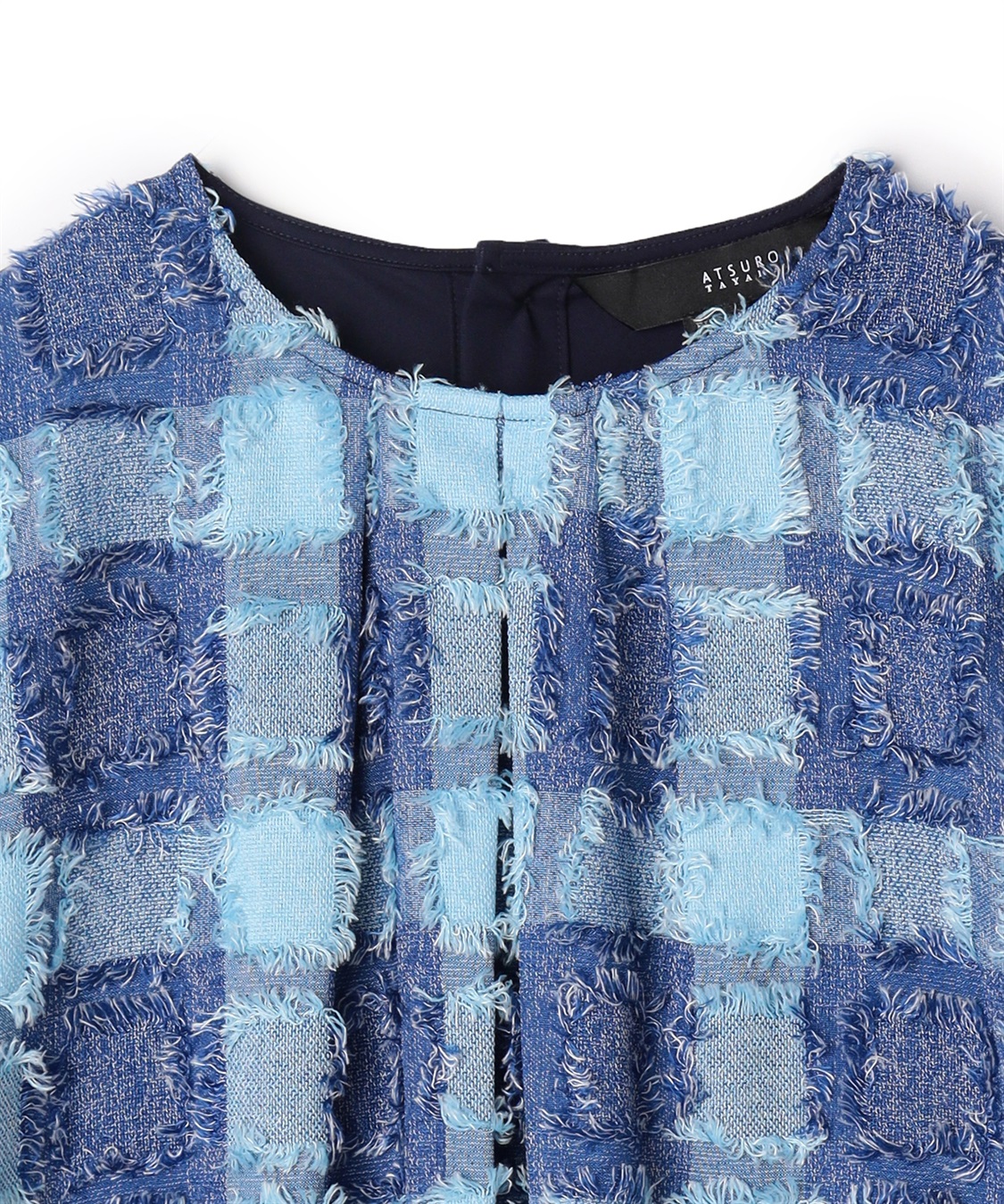 ATSURO TAYAMA ジャカードチェック袖タックプルオーバー_sub_2