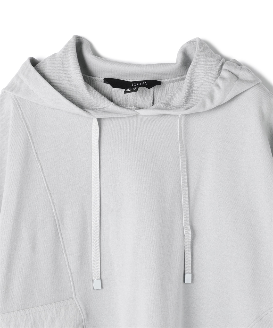 ATSURO TAYAMA イレギュラーヘムフーデット半袖プルオーバー_sub_2