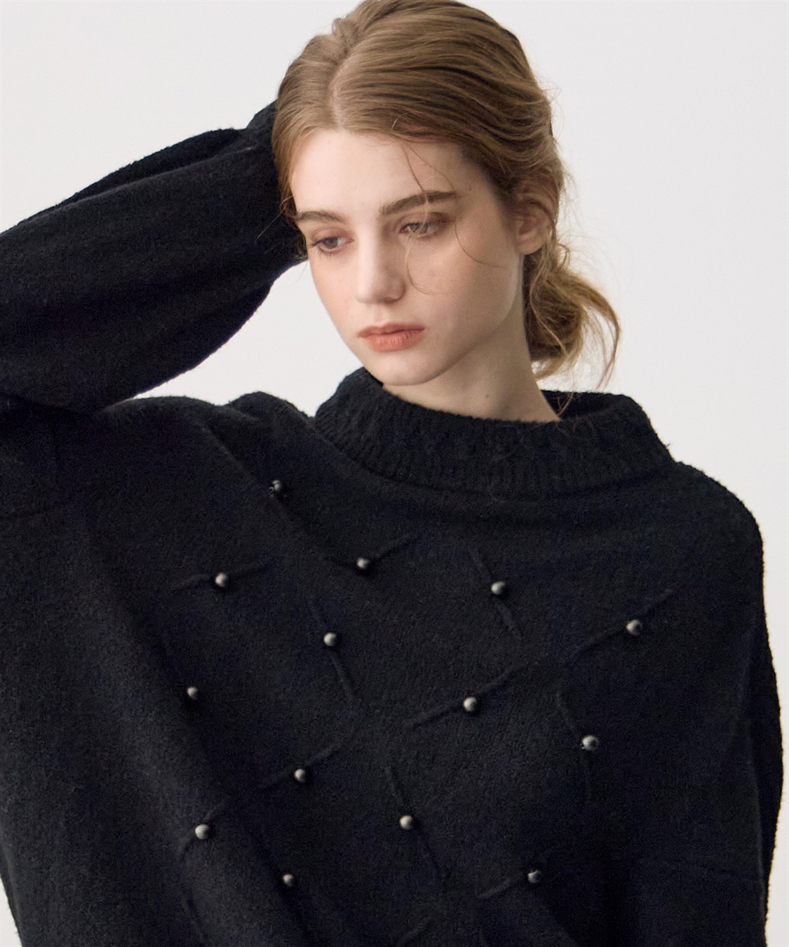 ATSURO TAYAMA パール付きブークレーニット_sub_8