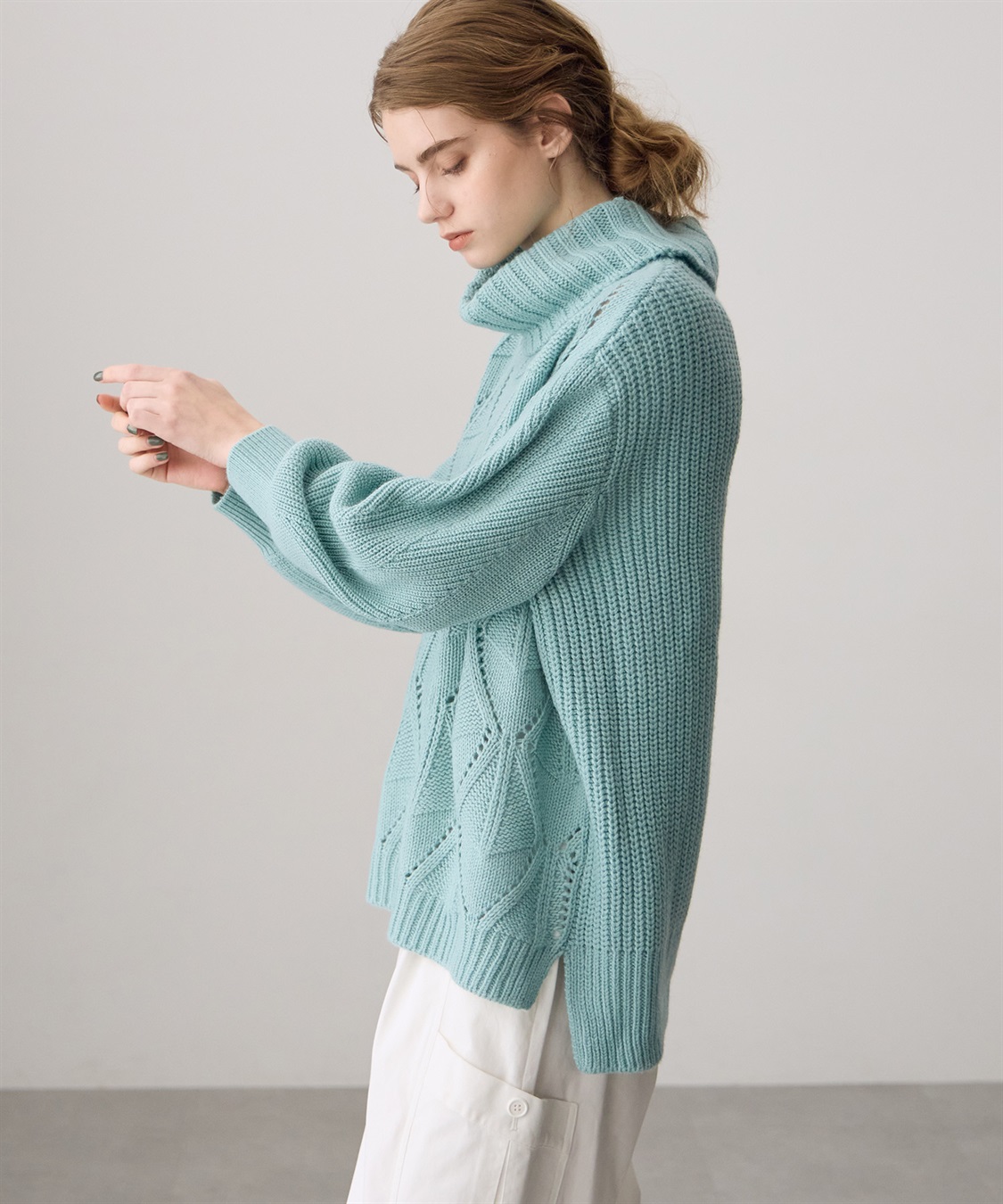 ATSURO TAYAMA 透かし編みタートルネックニット_sub_2