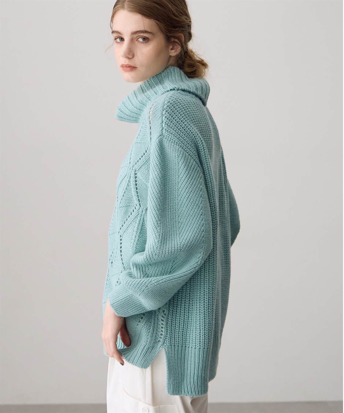 ATSURO TAYAMA 透かし編みタートルネックニット_sub_3