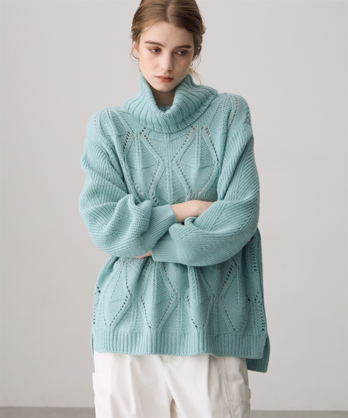 ATSURO TAYAMA 透かし編みタートルネックニット_sub_4