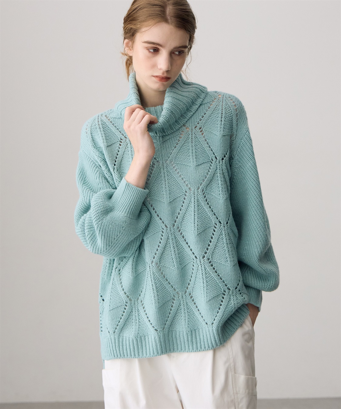 ATSURO TAYAMA 透かし編みタートルネックニット_sub_5