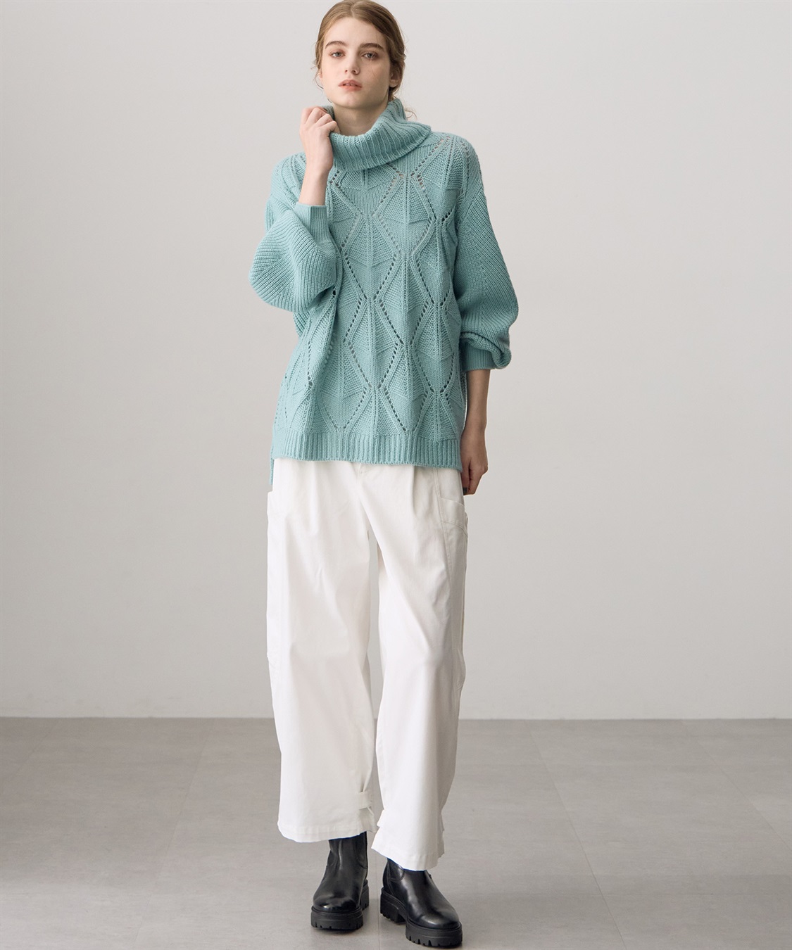 ATSURO TAYAMA 透かし編みタートルネックニット_sub_14