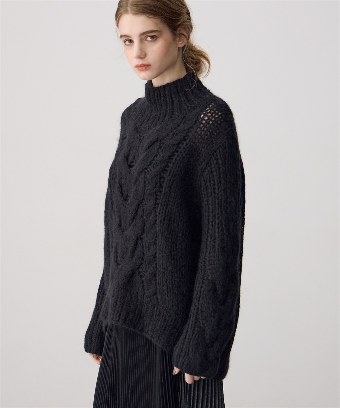 ATSURO TAYAMA ケーブル編みハイネックニット_sub_2