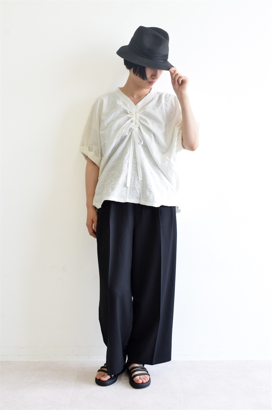 ATSURO TAYAMA ドロストコード付きジャカードカットソー_sub_7