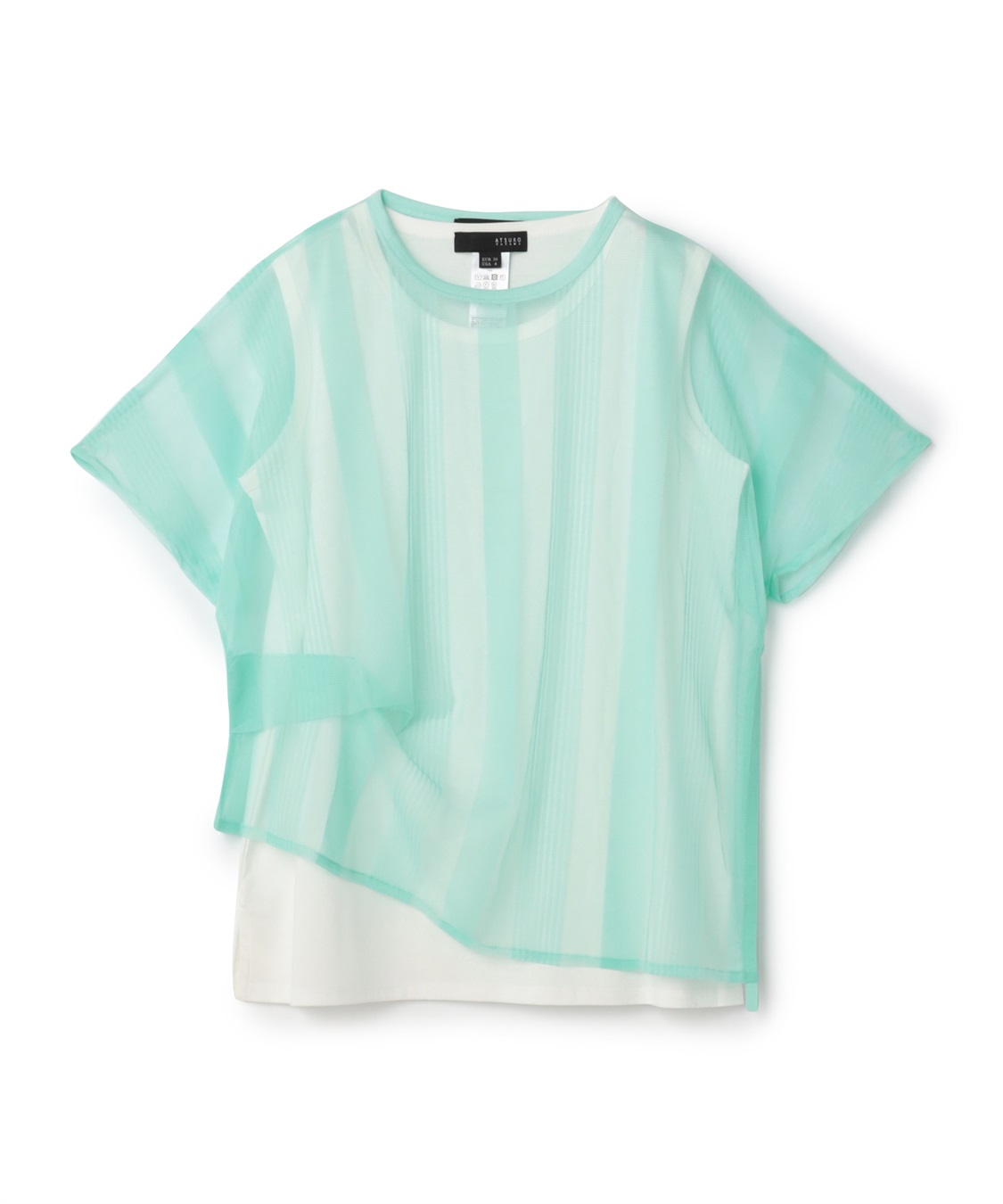 ATSURO TAYAMA インナーつきシアーストライププルオーバー_sub_1