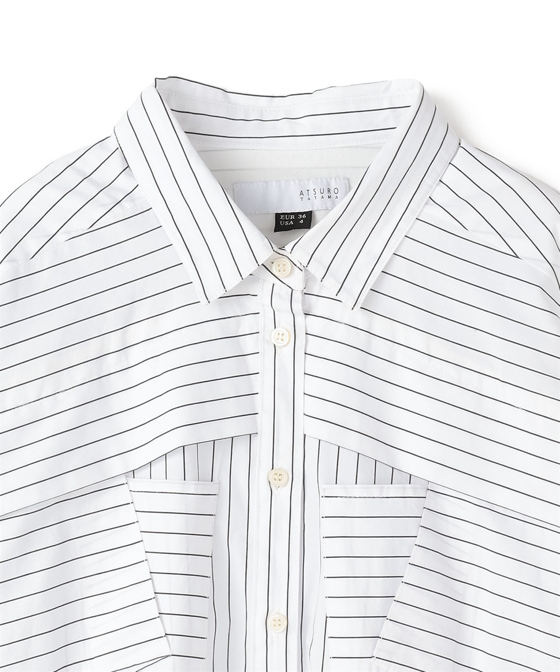 ATSURO TAYAMA ブロードストライプ柄シャツ_sub_3