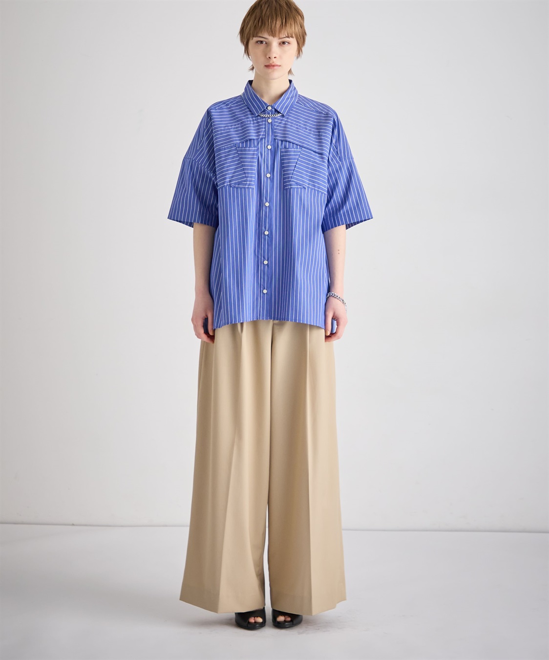 ATSURO TAYAMA ブロードストライプ柄シャツ_sub_9