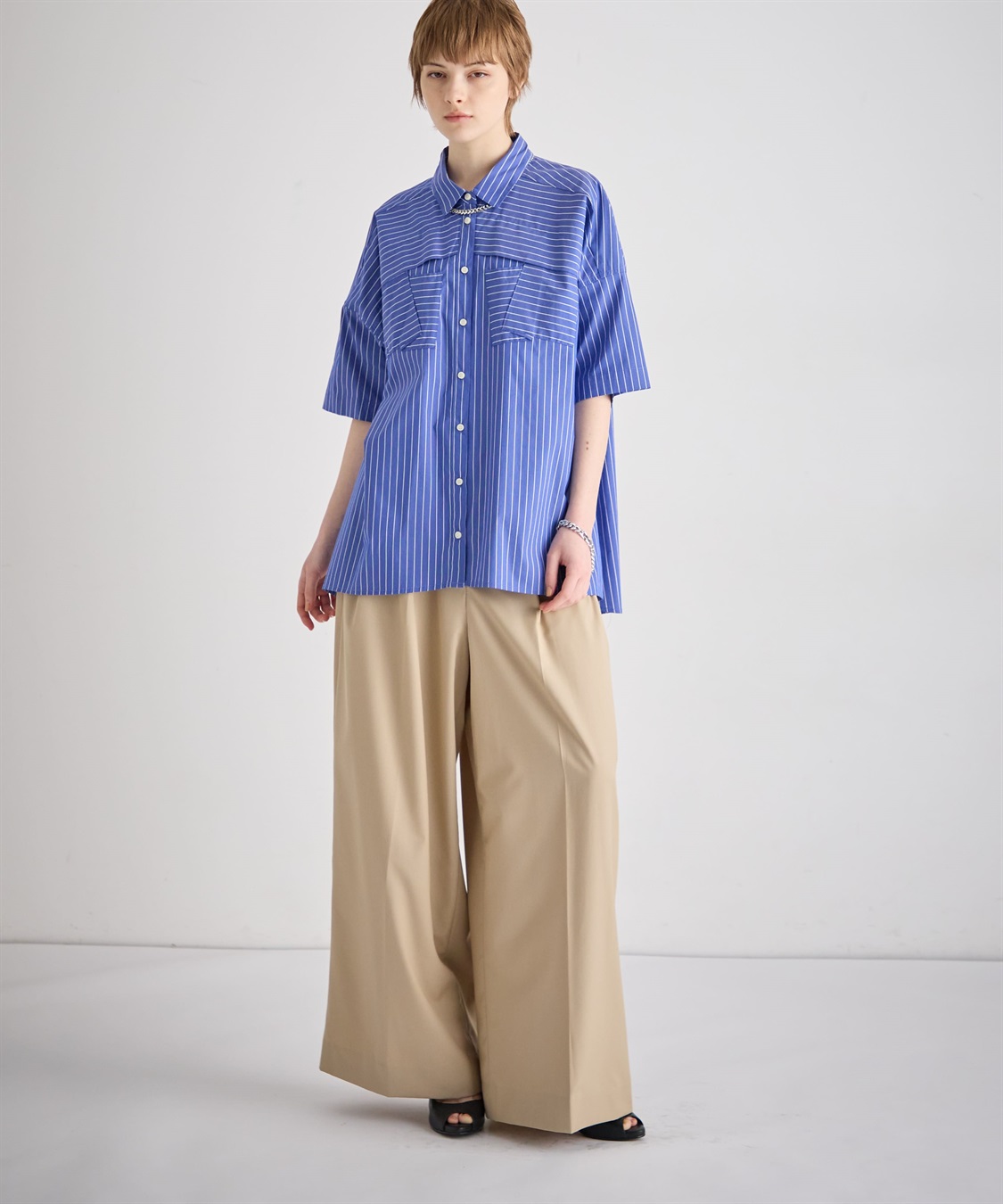 ATSURO TAYAMA ブロードストライプ柄シャツ_sub_10