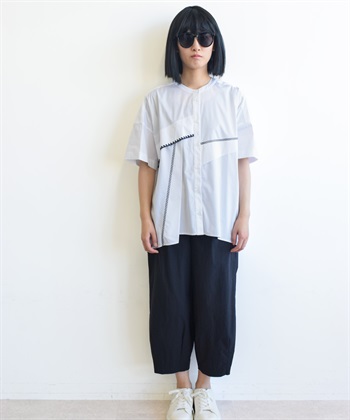 ATSURO TAYAMA ライン刺繍入り半袖シャツ_subthumb_2