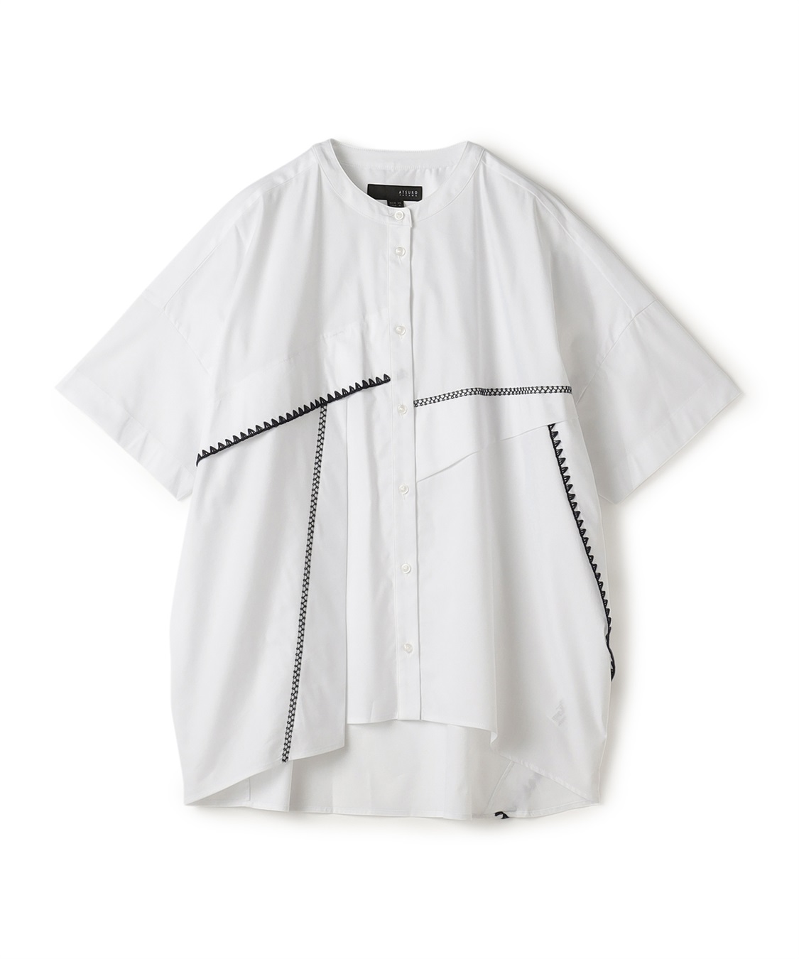 ATSURO TAYAMA ライン刺繍入り半袖シャツ_sub_3