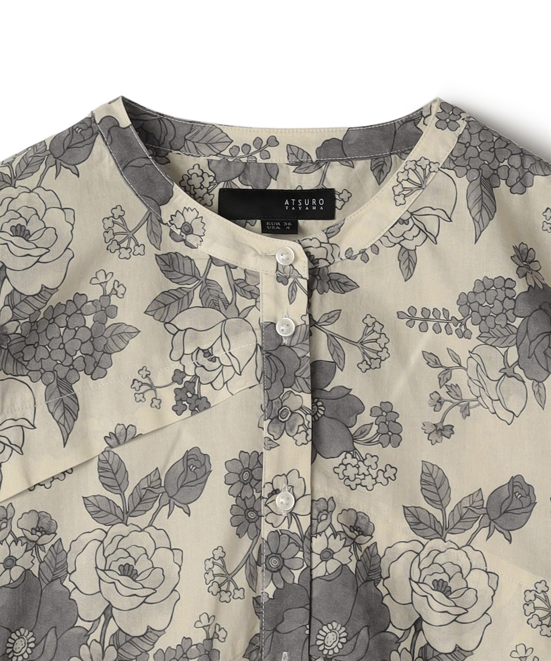 ATSURO TAYAMA フラワープリント柄コットン半袖シャツ_sub_12
