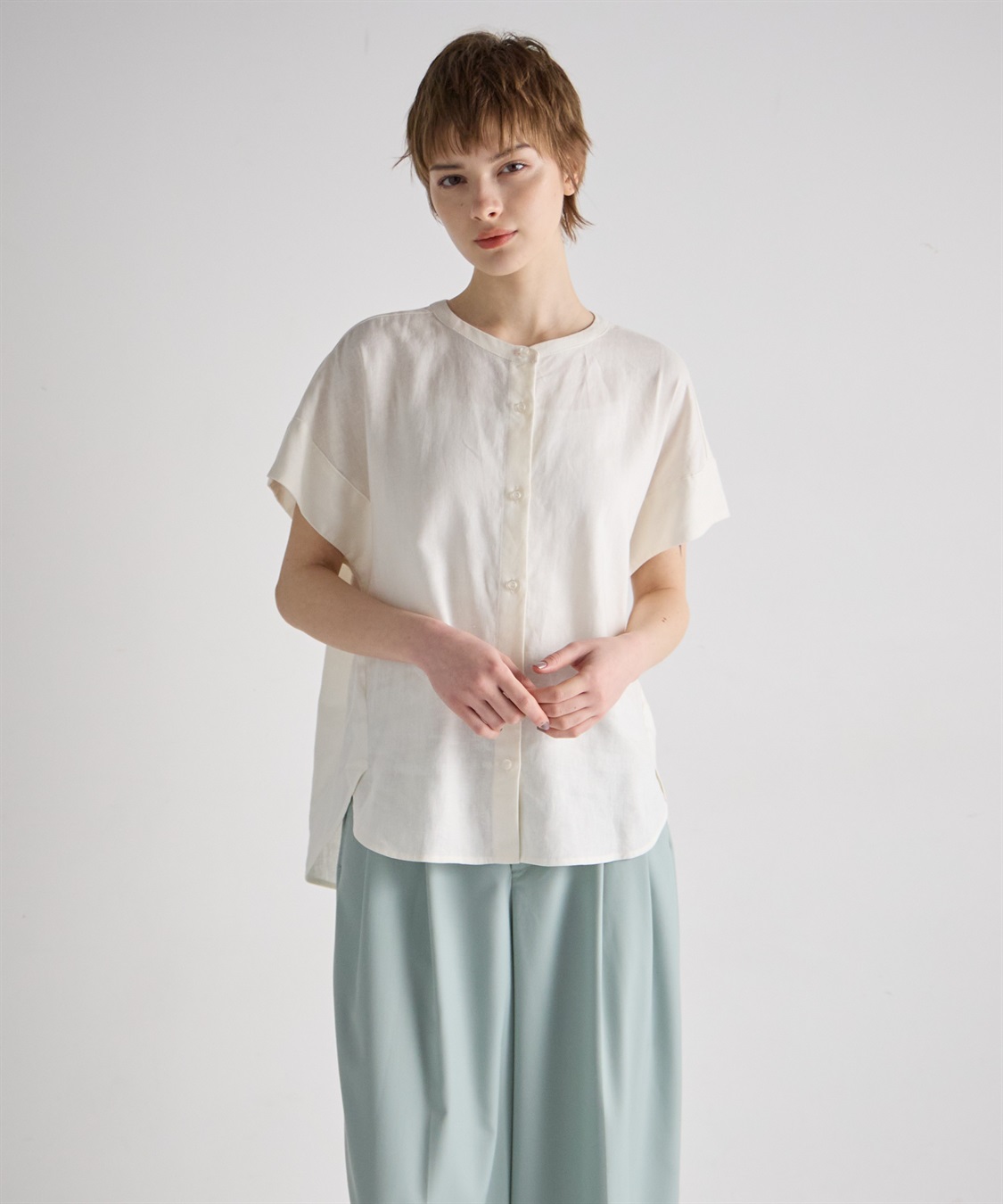 ATSURO TAYAMA フロントボタン半袖ブラウス_sub_11
