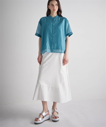 ATSURO TAYAMA シアーポプリン半袖バンドカラーシャツ_subthumb_5