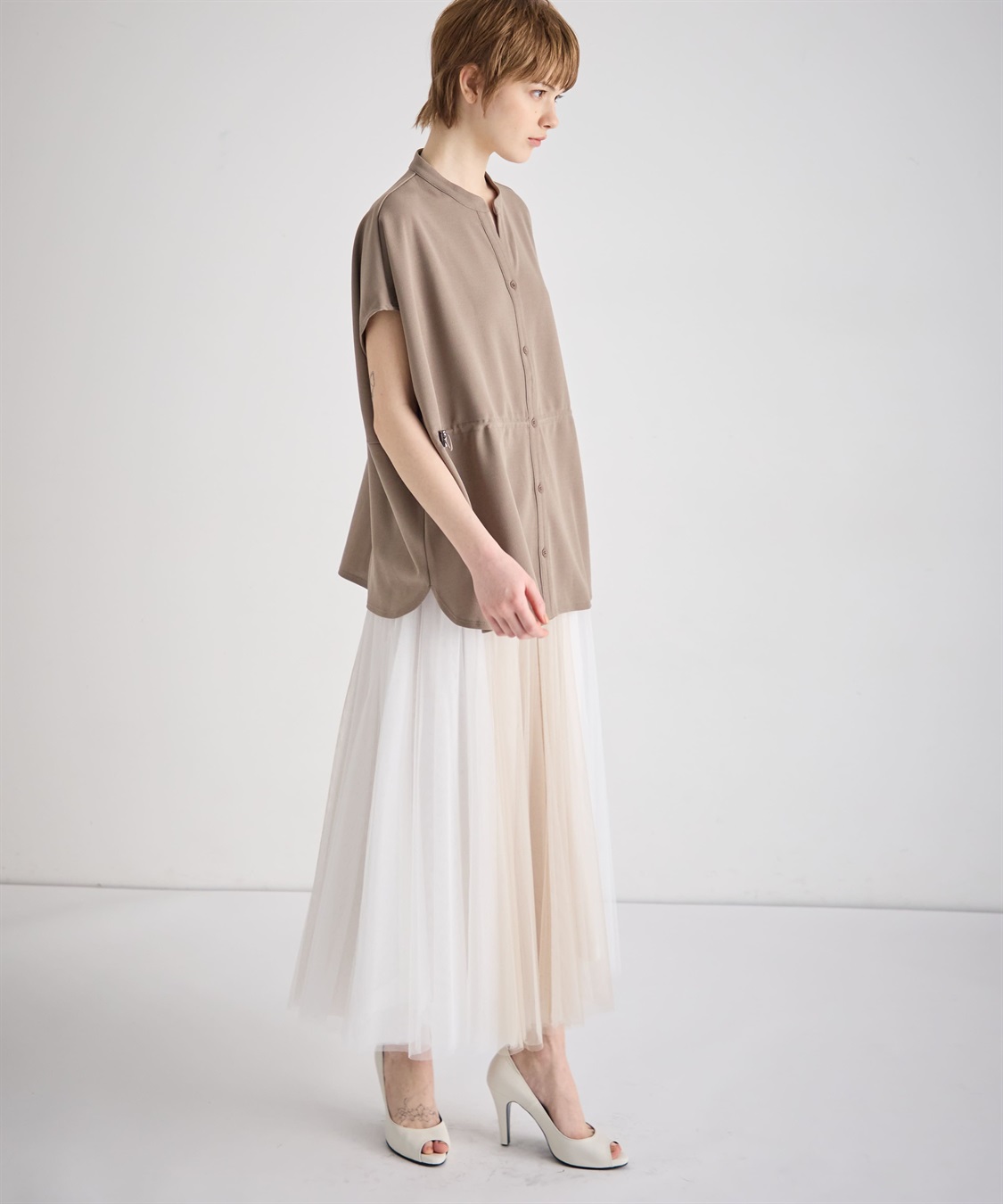 ATSURO TAYAMA ウエスト絞りデザインシャツ_sub_14