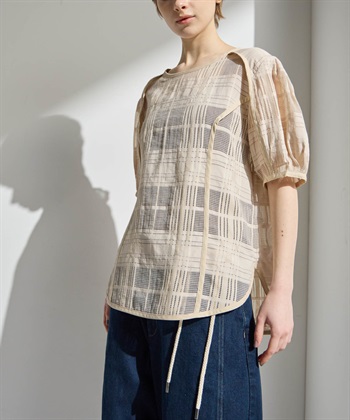 ATSURO TAYAMA シースルーチェックブラウス_subthumb_1