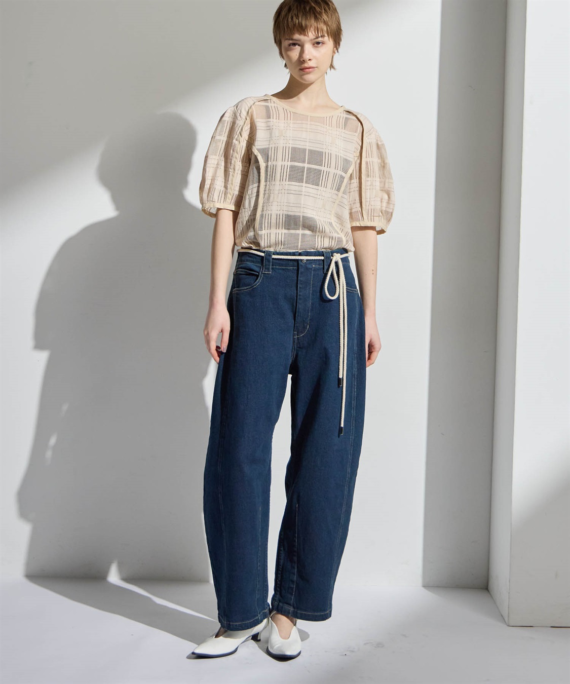 ATSURO TAYAMA シースルーチェックブラウス_sub_5