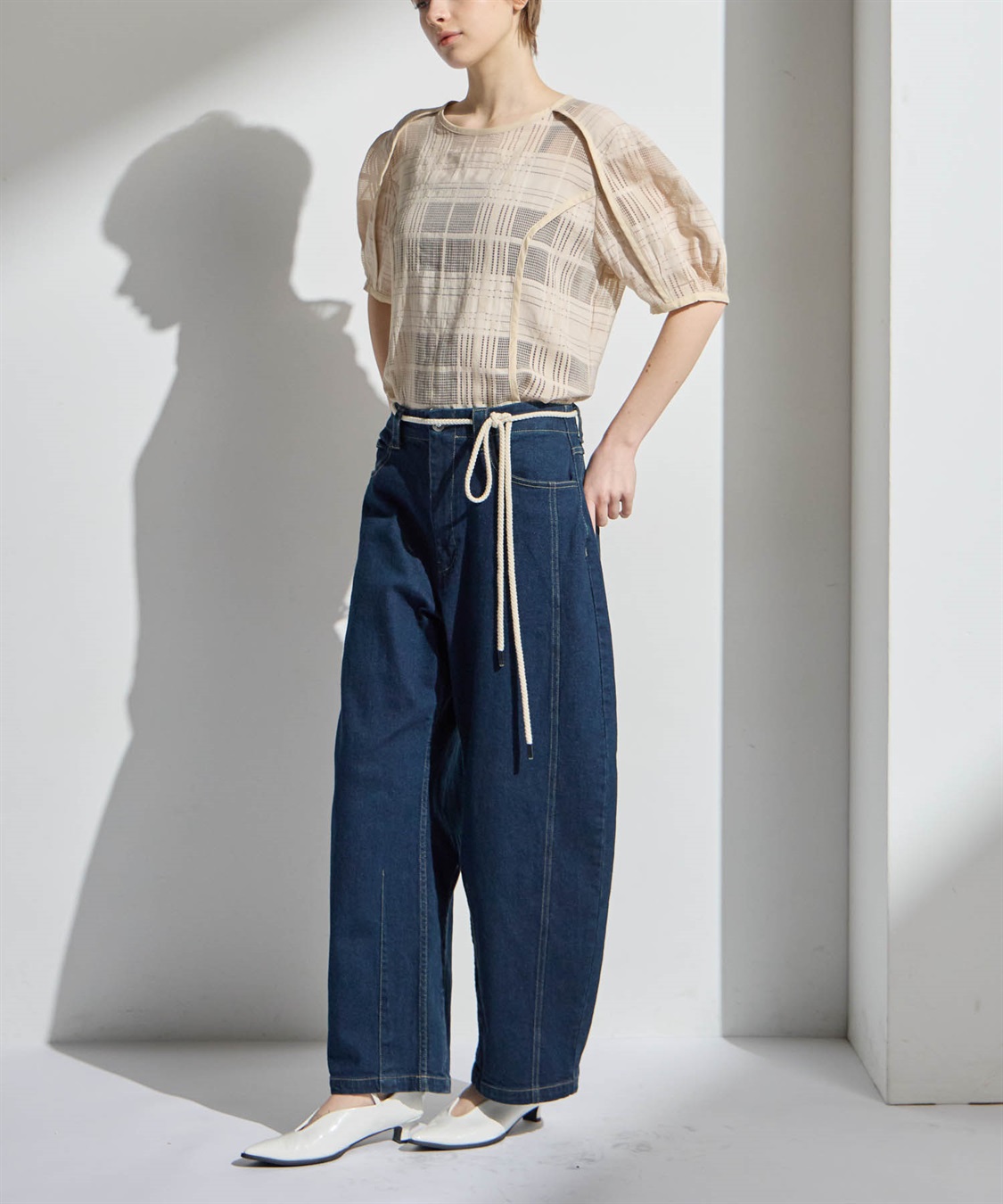 ATSURO TAYAMA シースルーチェックブラウス_sub_8