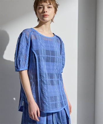 ATSURO TAYAMA シースルーチェックブラウス_subthumb_10