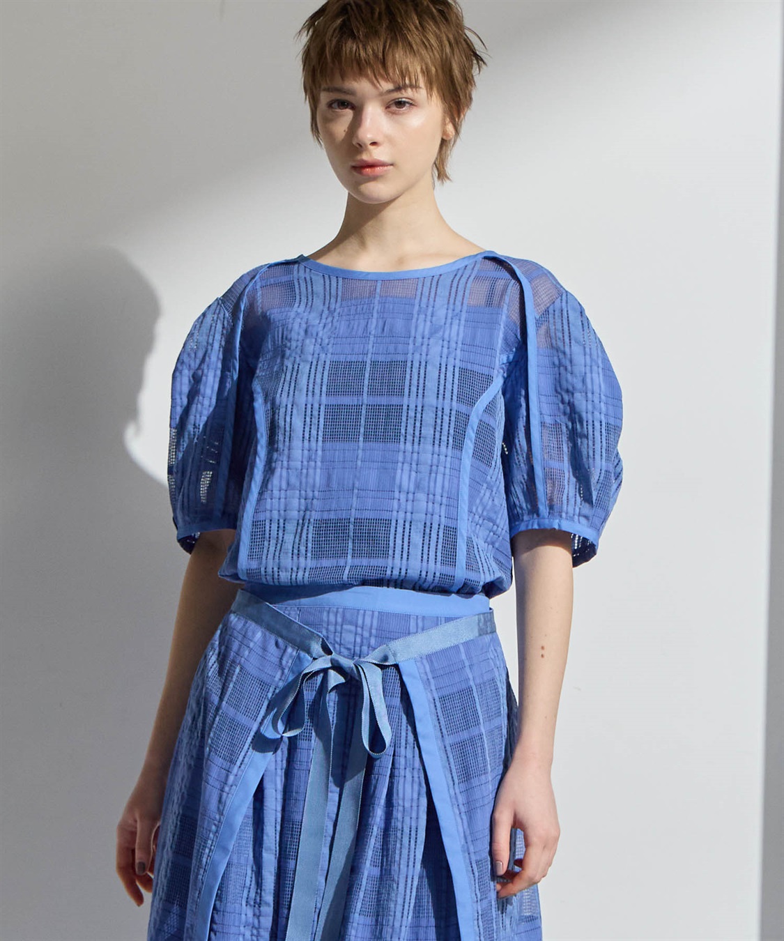 ATSURO TAYAMA シースルーチェックブラウス_sub_12