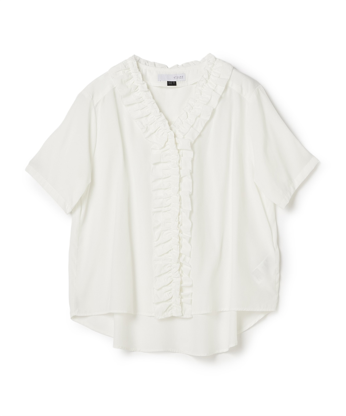 ATSURO TAYAMA Vネックフリルブラウス_sub_1