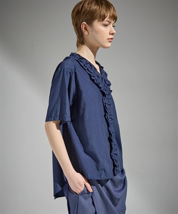 ATSURO TAYAMA Vネックフリルブラウス_subthumb_3