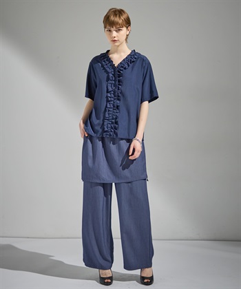 ATSURO TAYAMA Vネックフリルブラウス_subthumb_9