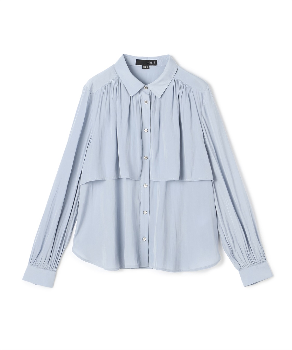 ATSURO TAYAMA パウダーサテンレイヤードブラウス_sub_1