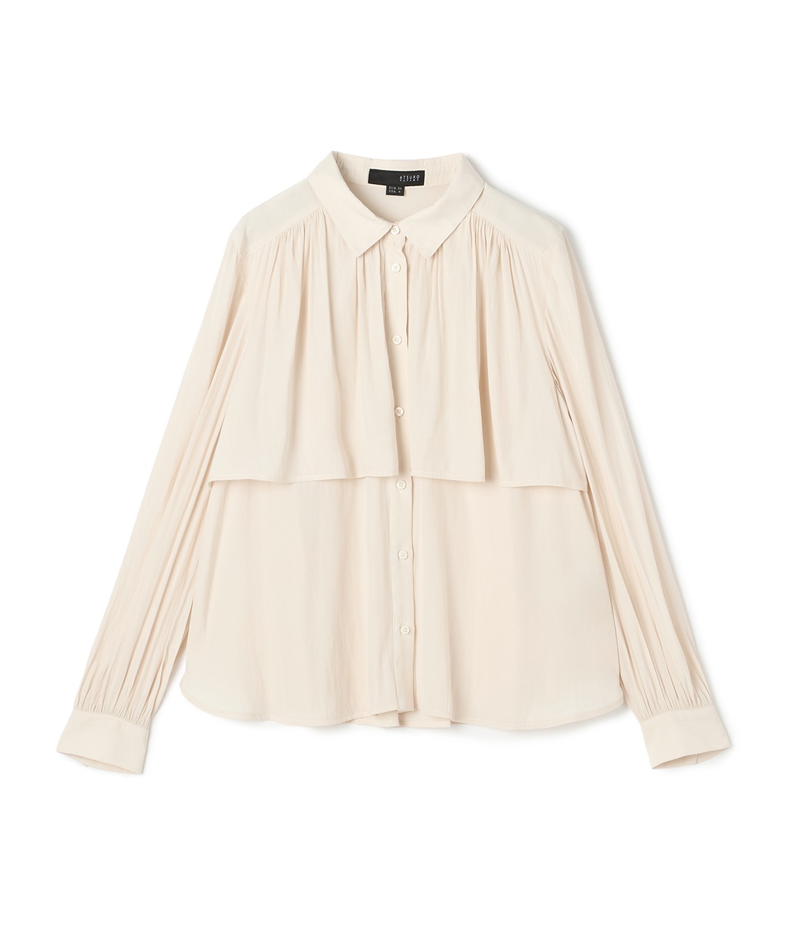 ATSURO TAYAMA パウダーサテンレイヤードブラウス_sub_2