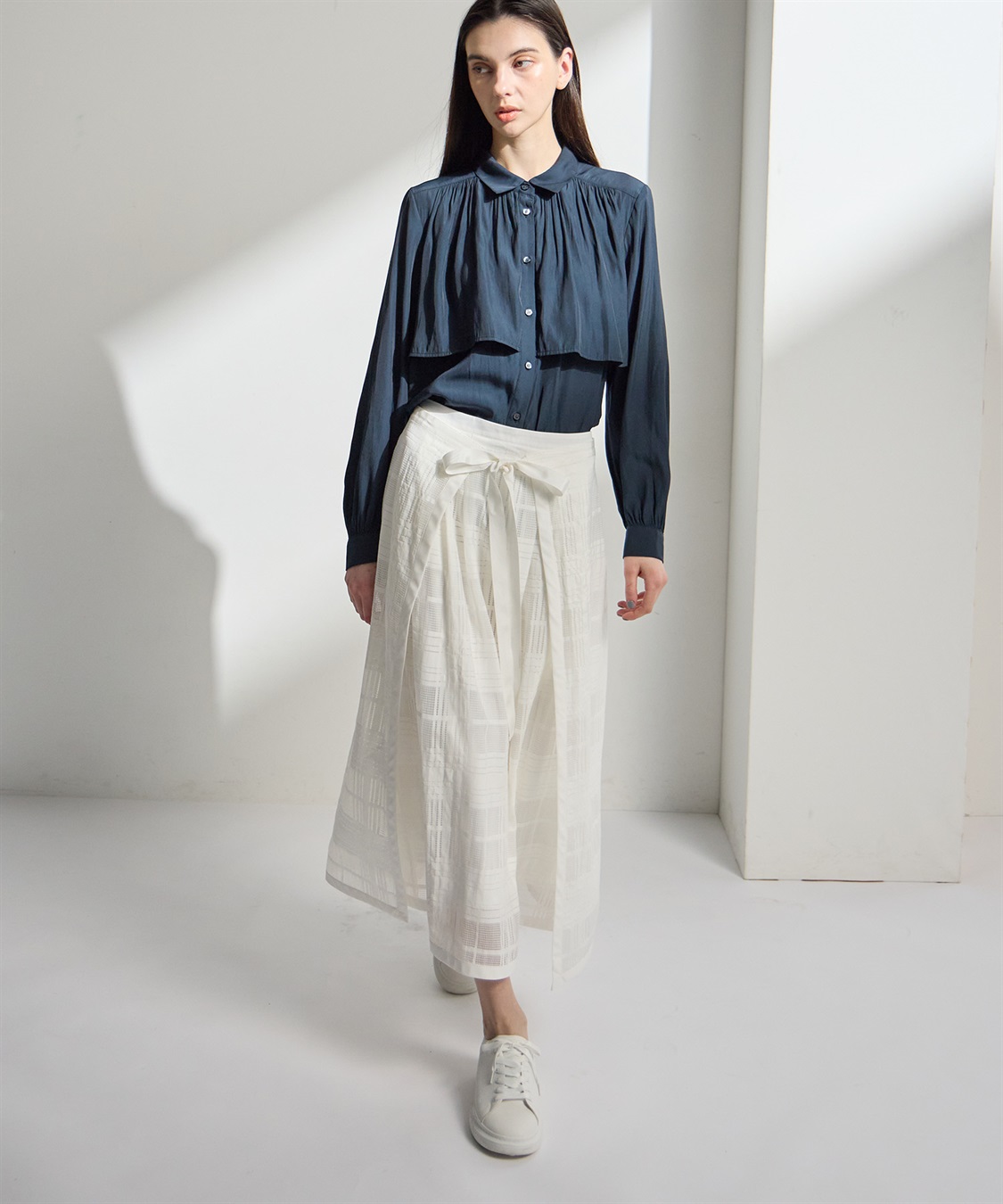 ATSURO TAYAMA パウダーサテンレイヤードブラウス_sub_8