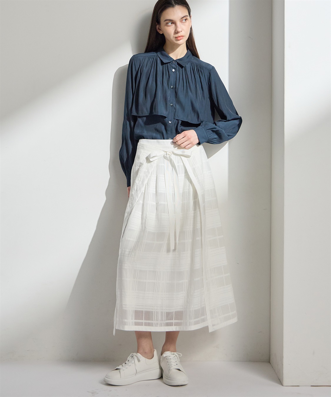 ATSURO TAYAMA パウダーサテンレイヤードブラウス_sub_9