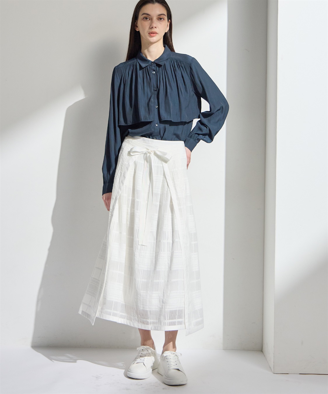 ATSURO TAYAMA パウダーサテンレイヤードブラウス_sub_10