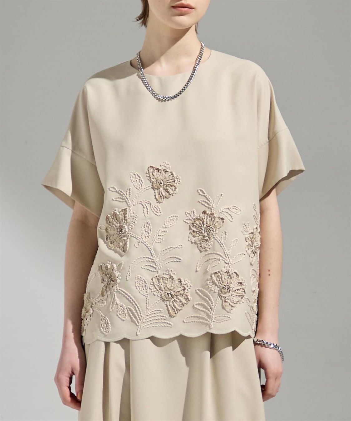 ATSURO TAYAMA テープ刺繍入りプルオーバーブラウス_sub_3