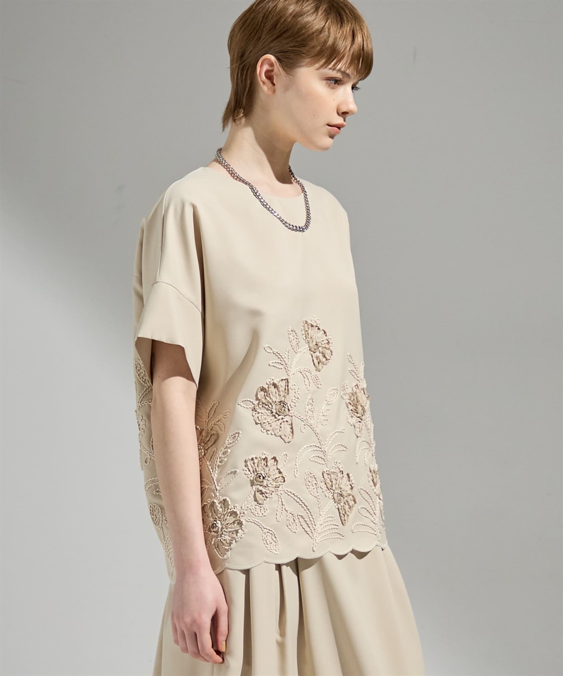 ATSURO TAYAMA テープ刺繍入りプルオーバーブラウス_sub_4