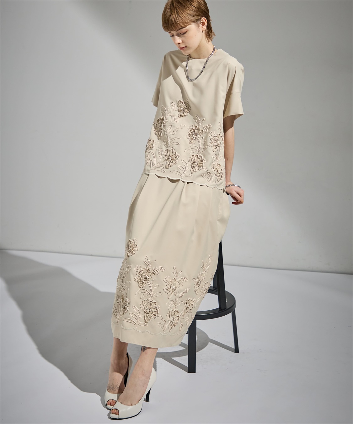 ATSURO TAYAMA テープ刺繍入りプルオーバーブラウス_sub_10