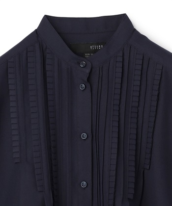 ATSURO TAYAMA タックリボンフリル付き半袖シャツ_subthumb_4