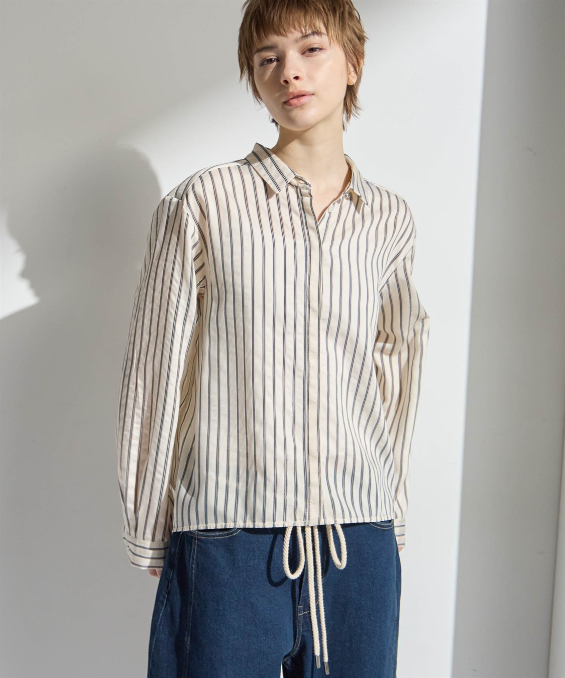 ATSURO TAYAMA シアーストライプロングスリーブシャツ_sub_2