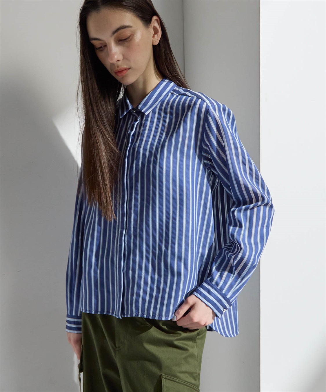 ATSURO TAYAMA シアーストライプロングスリーブシャツ_sub_10