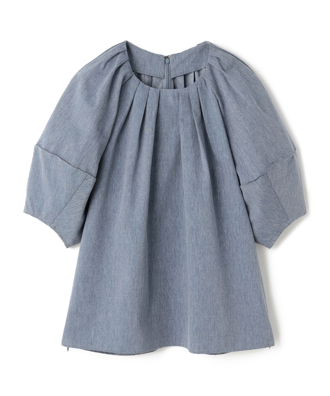 ATSURO TAYAMA 5分袖タックフレアブラウス_sub_2