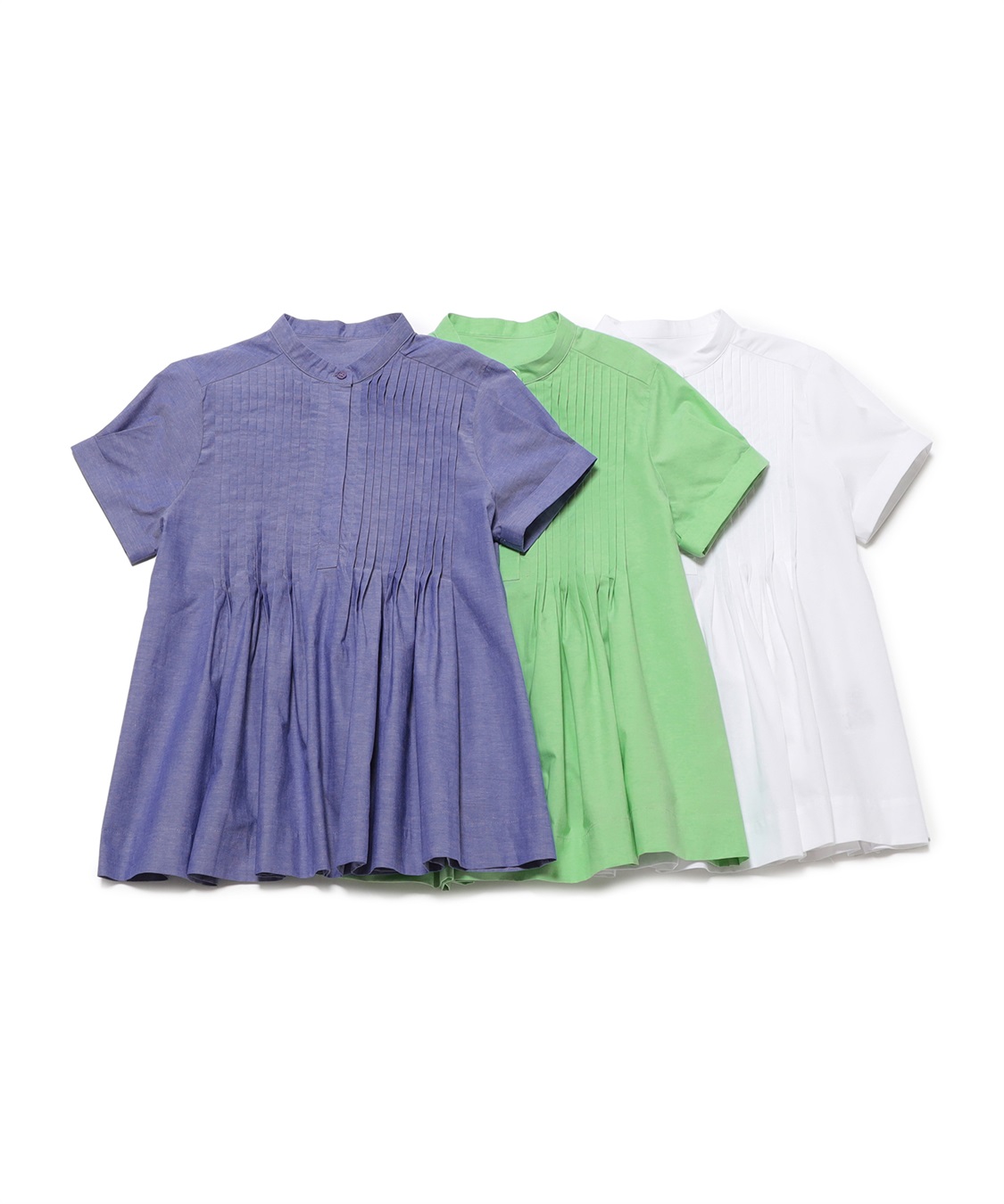 ATSURO TAYAMA ピンタックスタンドカラーブラウス_sub_3