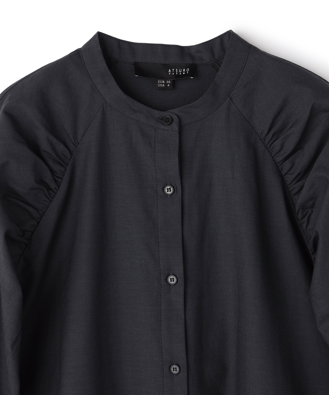 ATSURO TAYAMA 肩ギャザーコットンドビーブラウス_sub_2