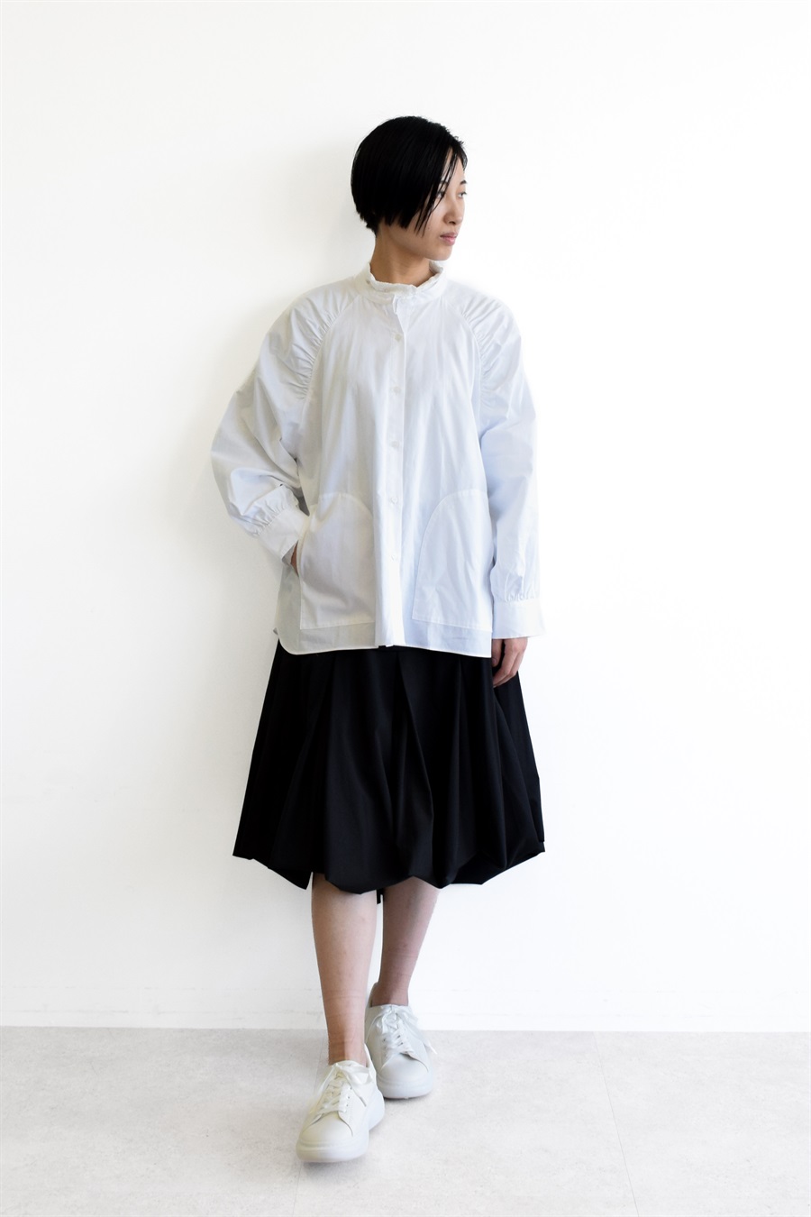 ATSURO TAYAMA 肩ギャザーコットンドビーブラウス_sub_6