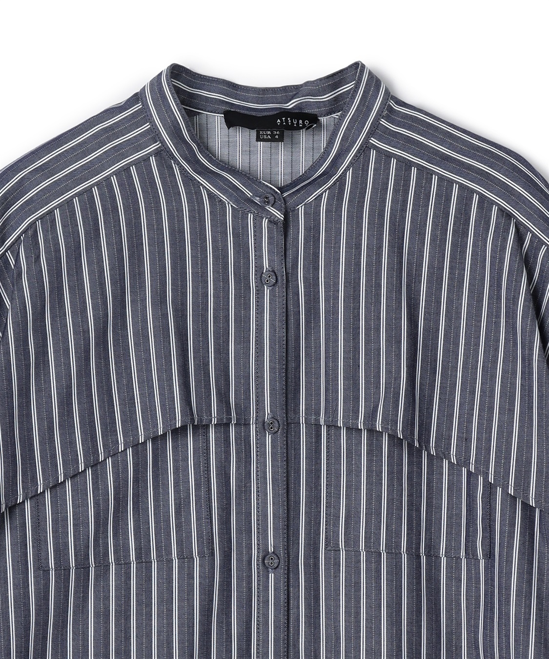 ATSURO TAYAMA バンドカラー長袖シャツ_sub_2